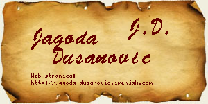 Jagoda Dušanović vizit kartica